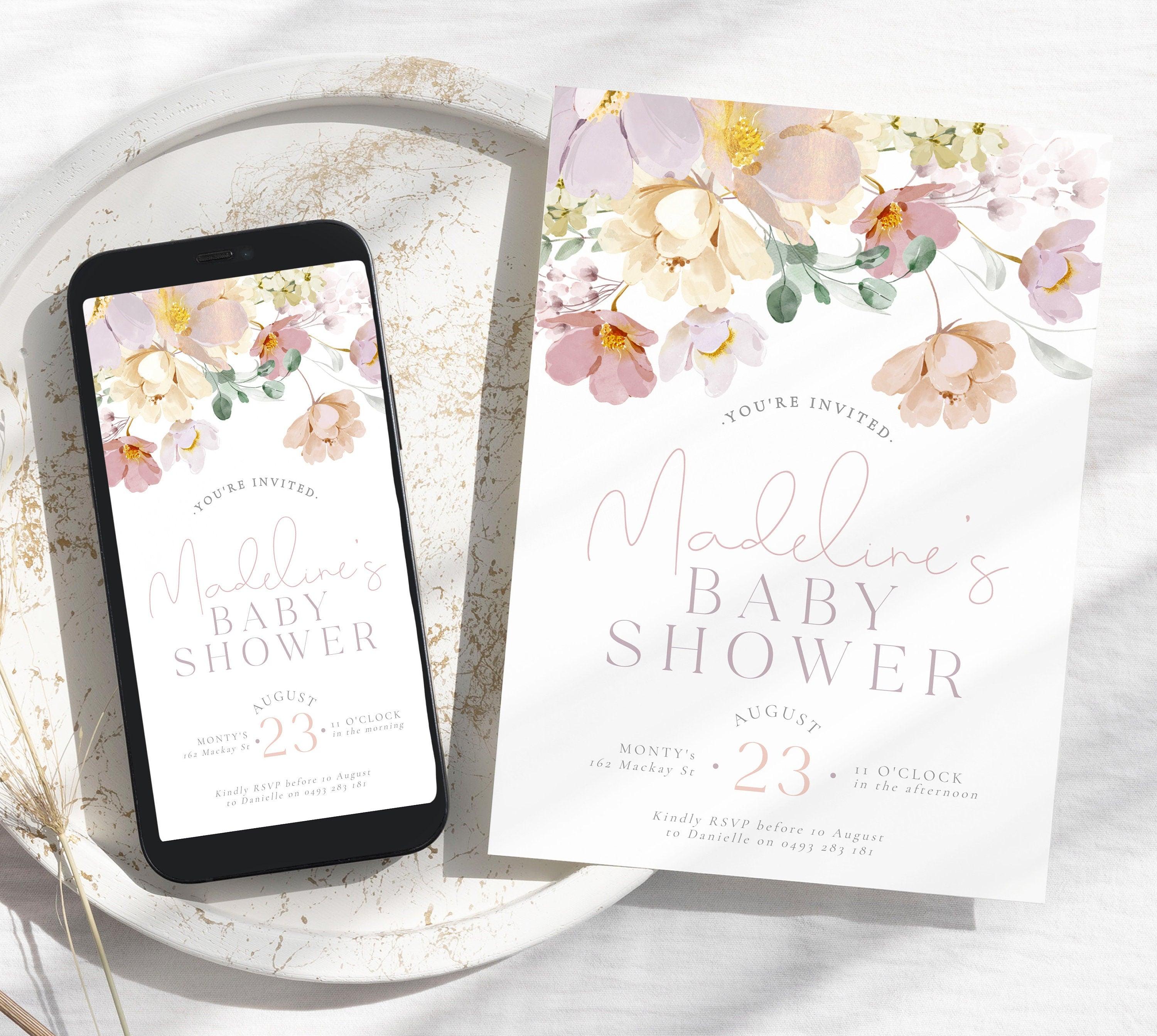Baby Shower Invitation - Ruby - The Sundae Creative