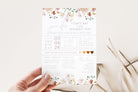 Bridesmaid Info Card Template - Ruby - The Sundae Creative