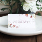 Floral Baby Shower Placecard Template - Ruby - The Sundae Creative