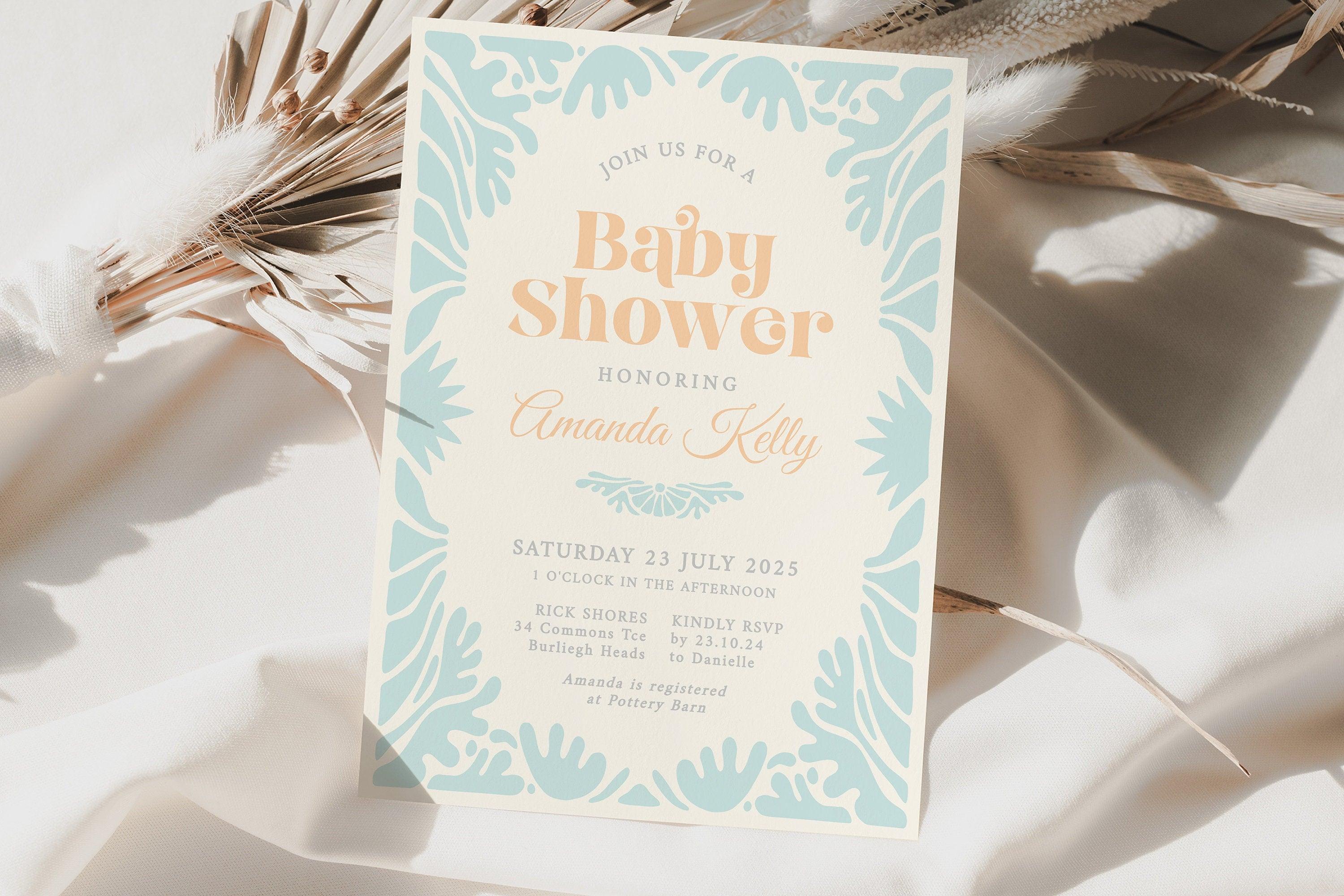 Art Deco Baby Shower Invitation - Bessie - The Sundae Creative