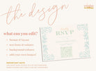 Art Deco Wedding RSVP QR Card - Bessie - The Sundae Creative