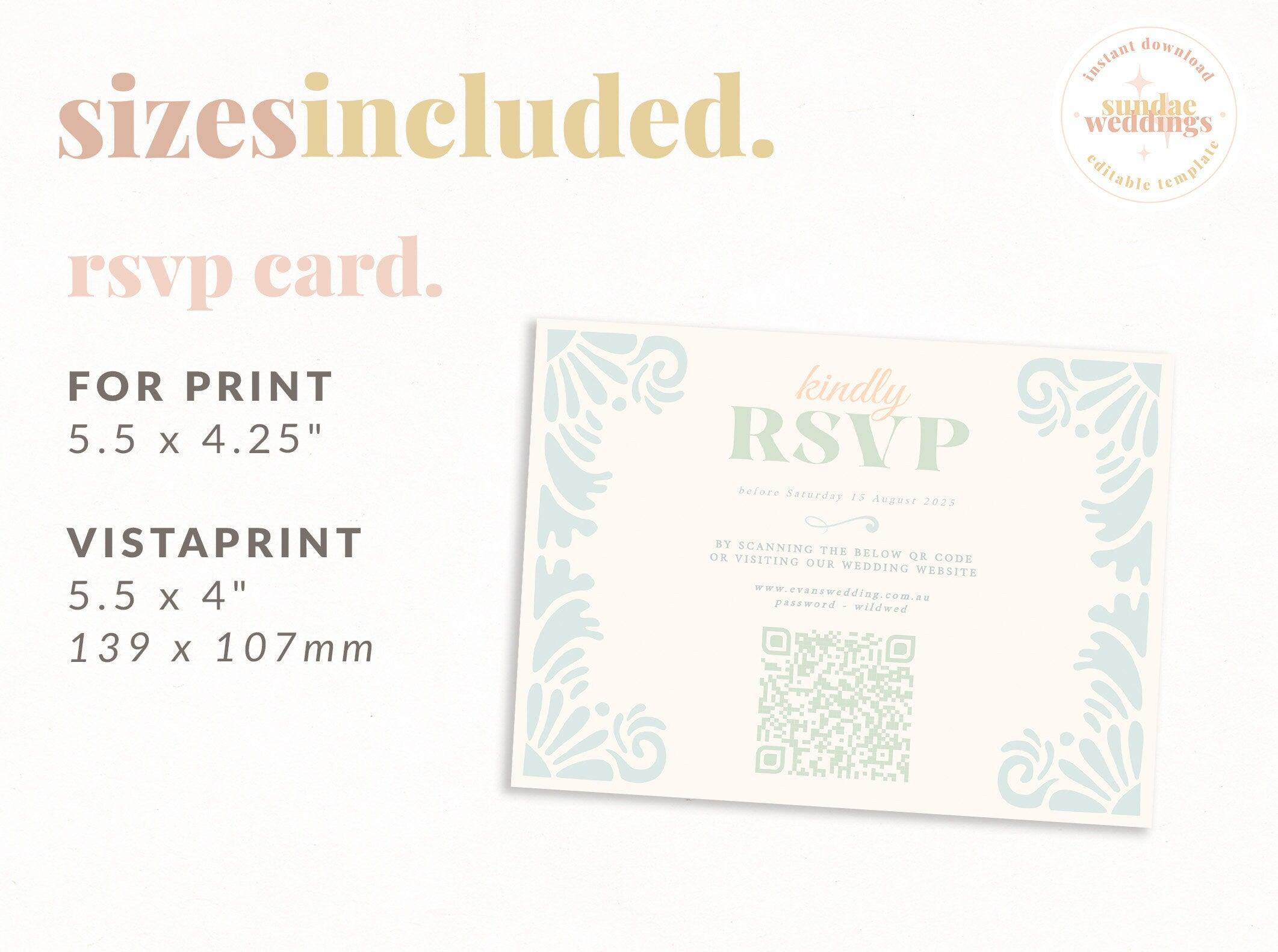 Art Deco Wedding RSVP QR Card - Bessie - The Sundae Creative