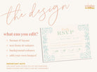 Art Deco Wedding Meal RSVP Card - Bessie - The Sundae Creative