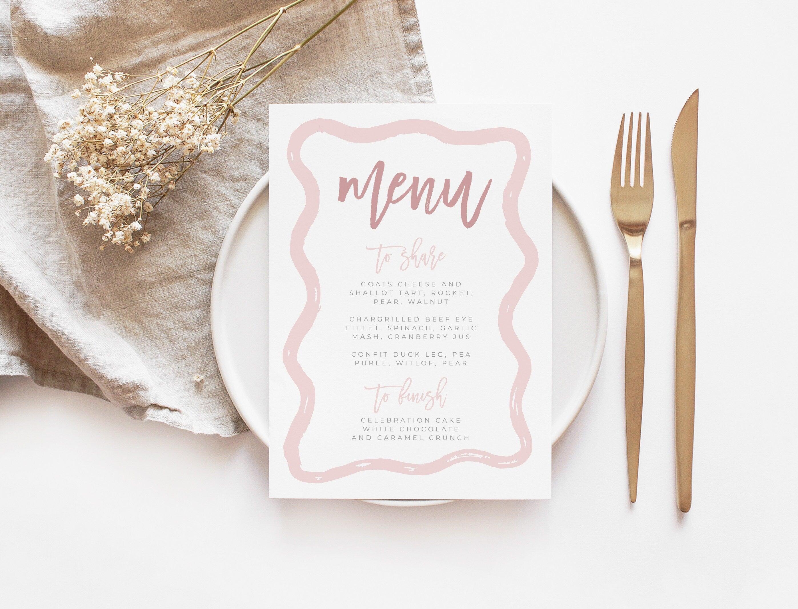 Menu + Placecard Combo - Polly - The Sundae Creative