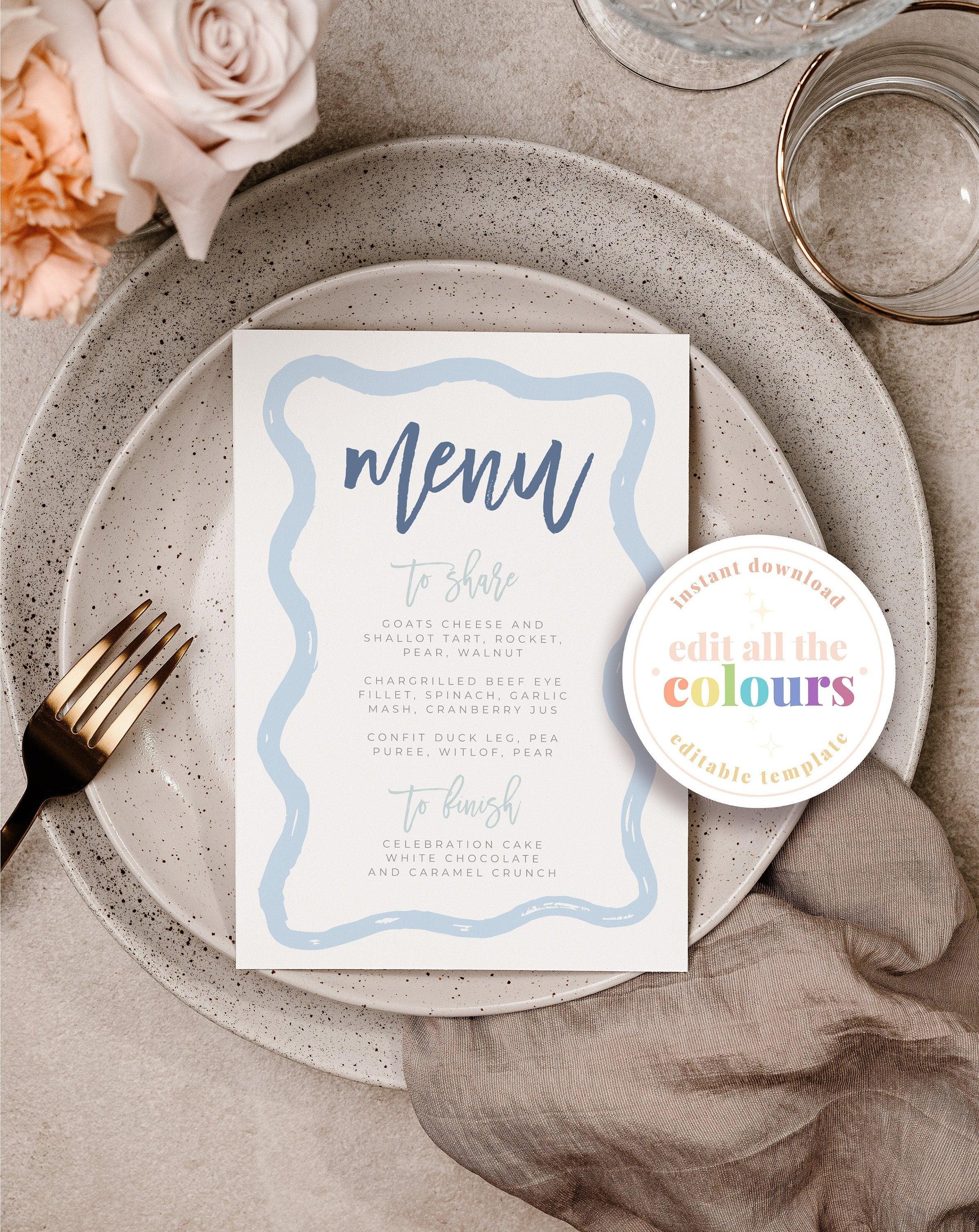 Menu + Placecard Combo - Polly - The Sundae Creative