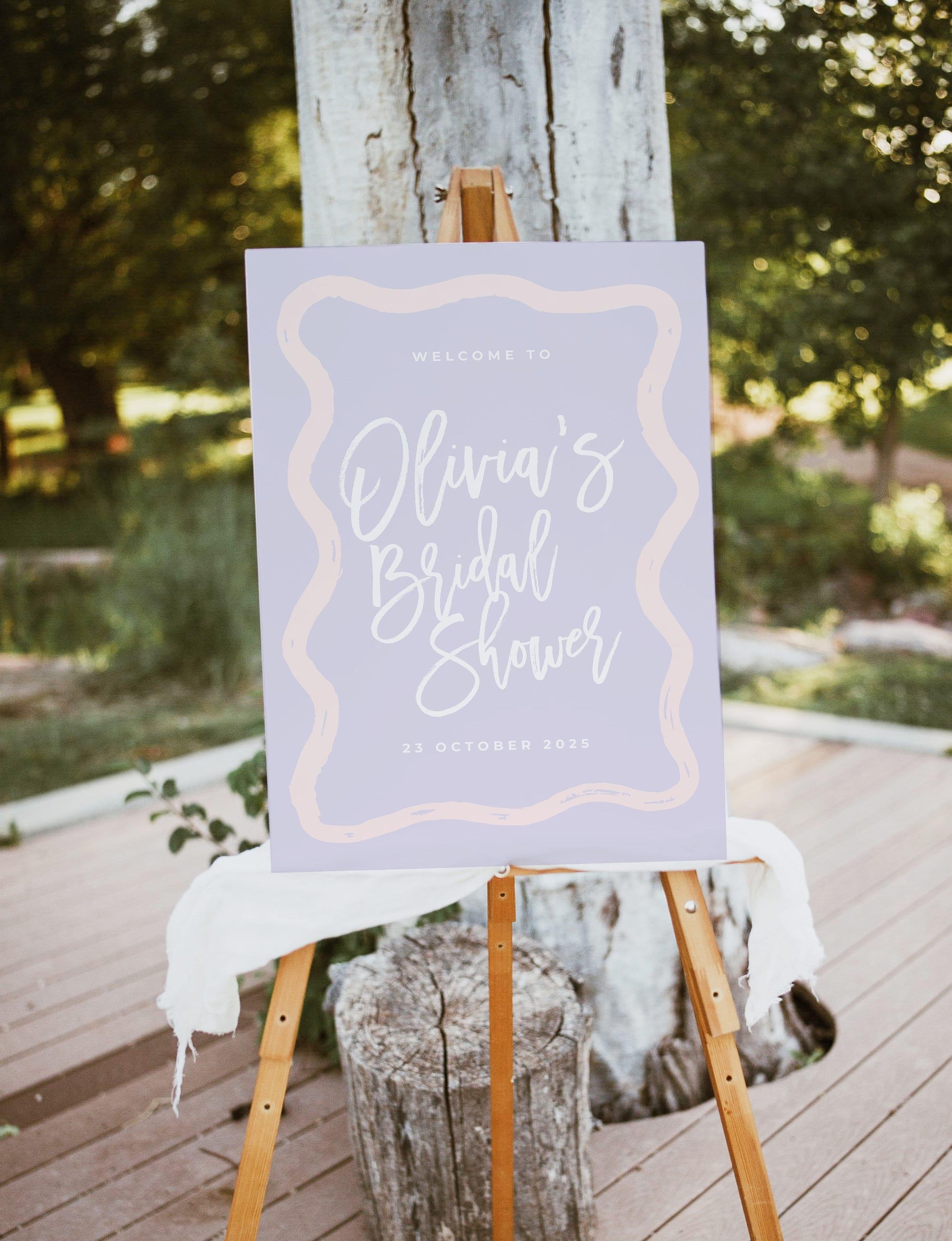 Bridal Shower Welcome Sign - Polly - The Sundae Creative