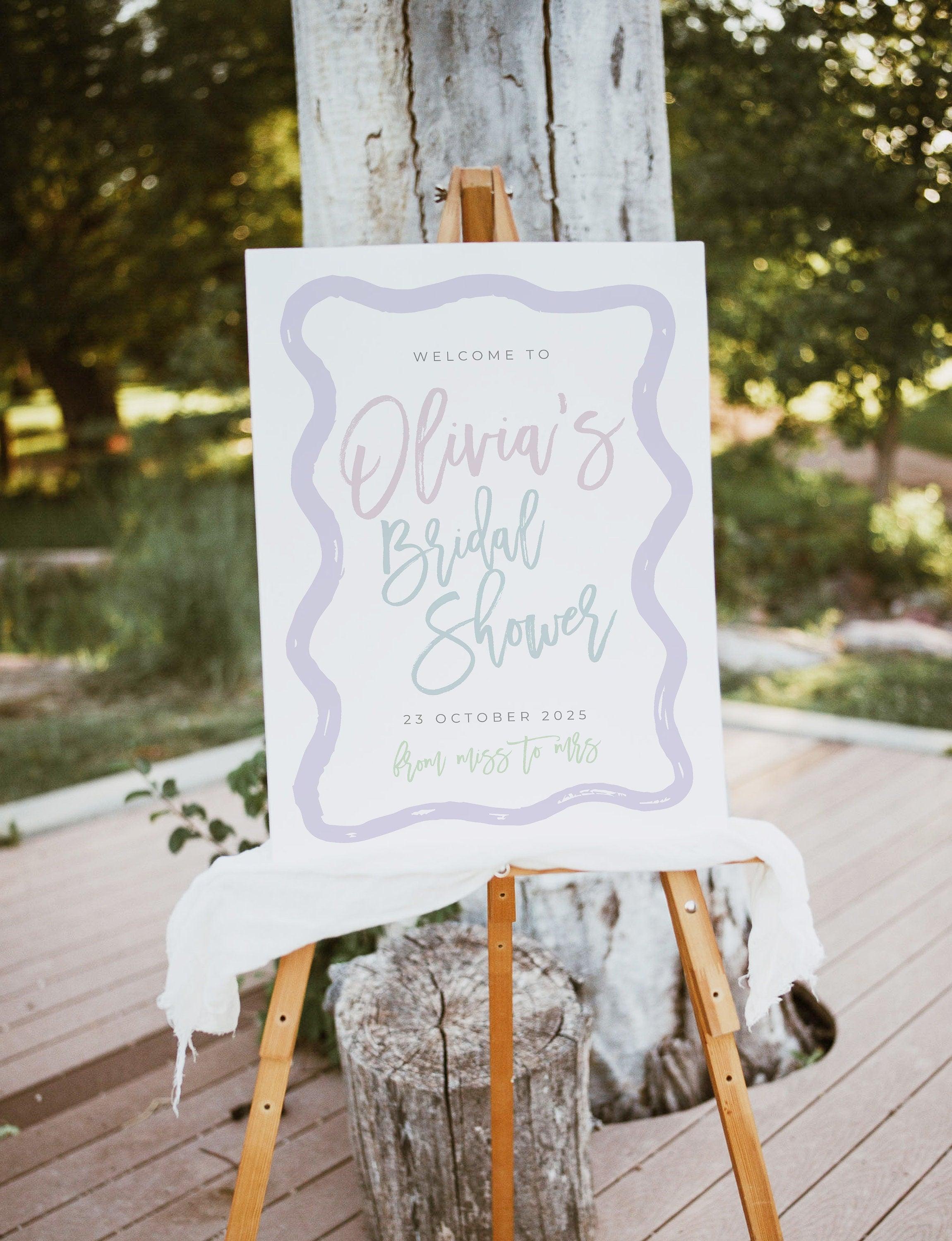 Bridal Shower Welcome Sign - Polly - The Sundae Creative