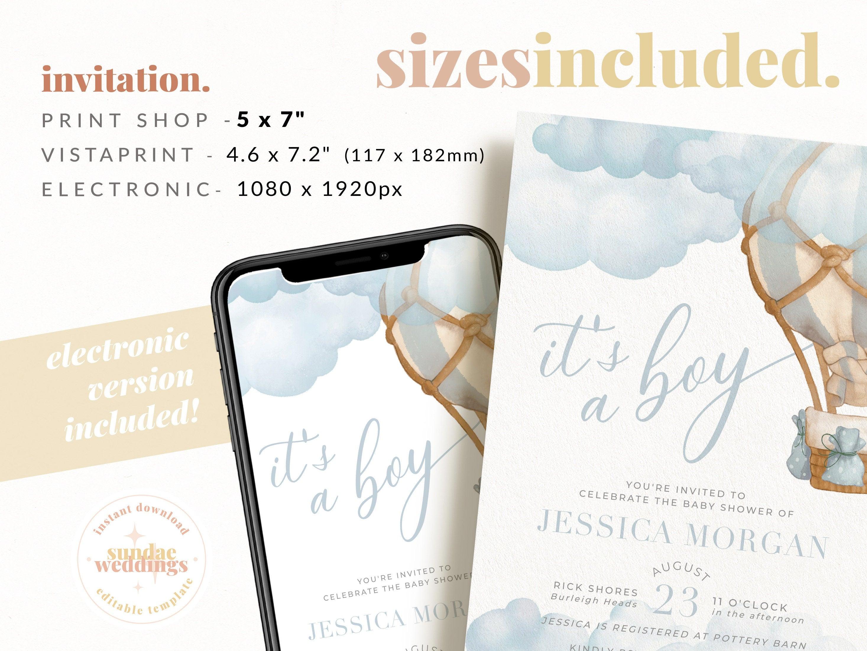 Mairi Digital It's a Boy Shower Invitation - The Sundae Creative