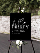 Hello Thirty Birthday Welcome Sign - The Sundae Creative