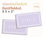 Bella Lilac Wedding Placecard - The Sundae Creative
