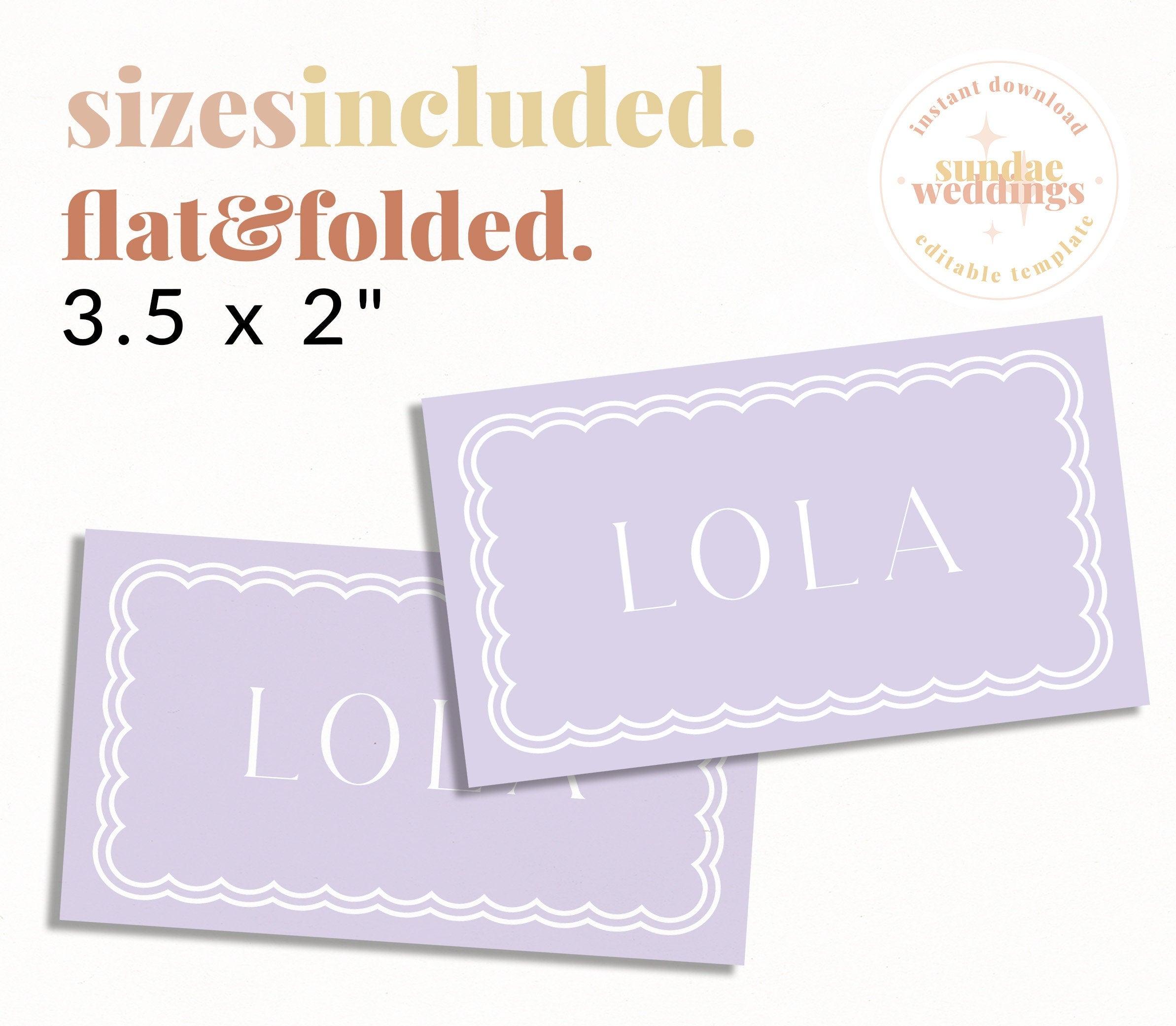Bella Lilac Wedding Placecard - The Sundae Creative