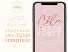 Digital 40th Birthday Invitation Template - The Sundae Creative