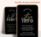 Digital Black Gold 30th Birthday Invitation Template - The Sundae Creative