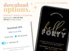 Digital Black Gold 30th Birthday Invitation Template - The Sundae Creative