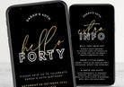 Digital Black Gold 30th Birthday Invitation Template - The Sundae Creative