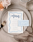 Menu & Placecard Combo - Polly - The Sundae Creative