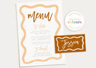 Terracotta Menu Placecard Combo - Polly - The Sundae Creative