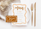 Terracotta Menu Placecard Combo - Polly - The Sundae Creative