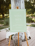 Bella Mint Bridal Shower Welcome Sign - The Sundae Creative