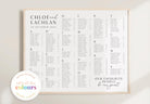 Emerson Alphabetical Seating Chart .Wedding Seating Plan .The Sundae Creative