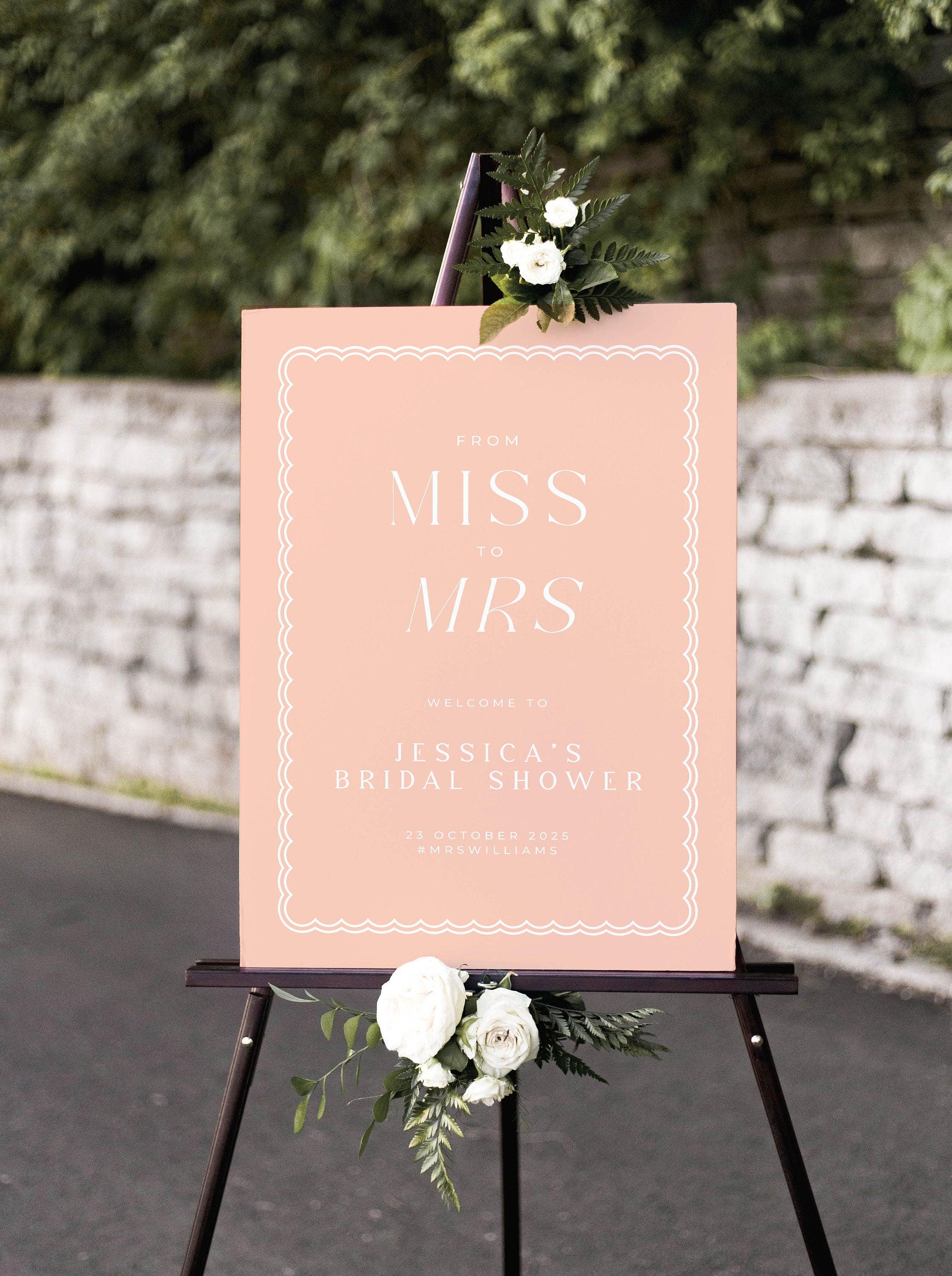 Bella Bridal Shower Welcome Sign - The Sundae Creative