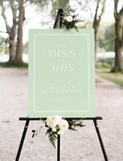 Bella Mint Bridal Shower Welcome Sign - The Sundae Creative