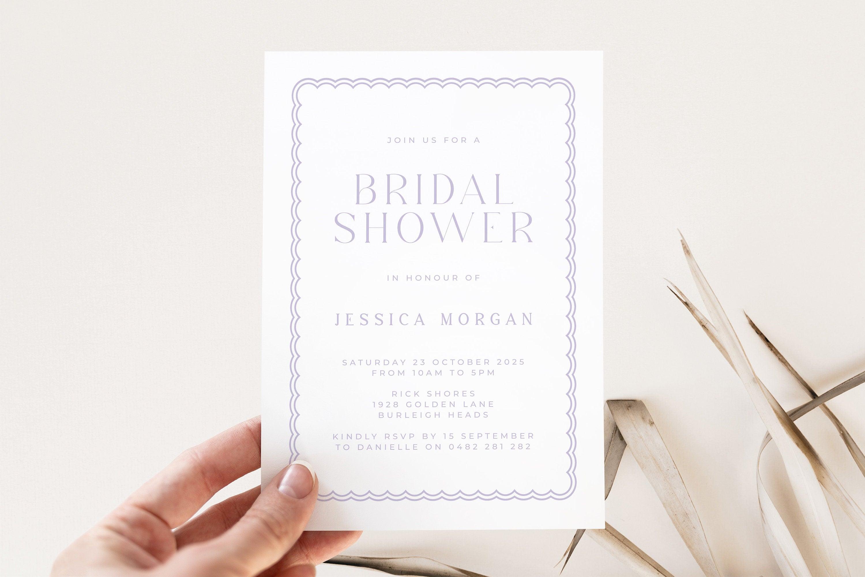 Bella Bridal shower Invitation template - The Sundae Creative