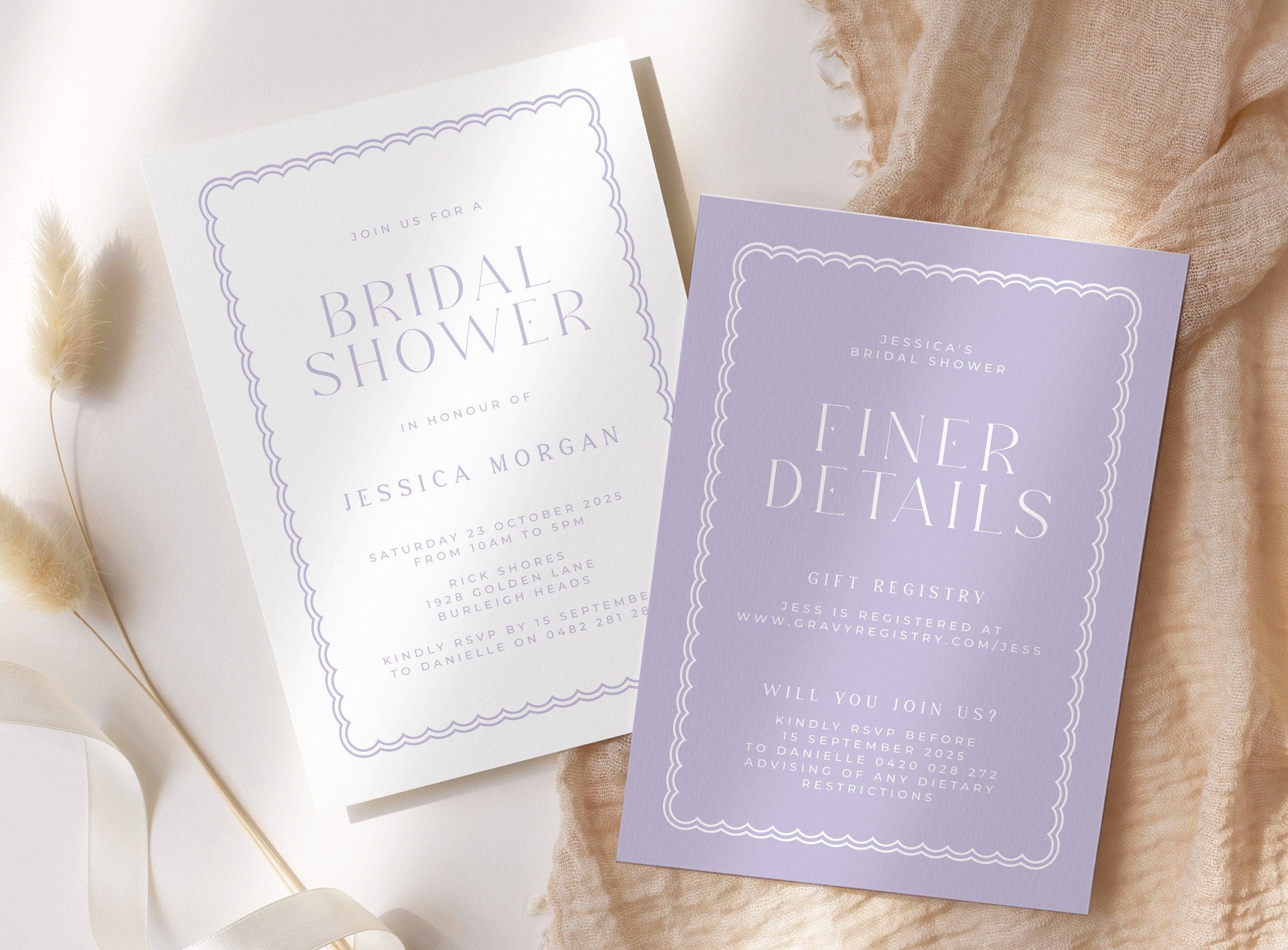 Bella Bridal shower Invitation template - The Sundae Creative