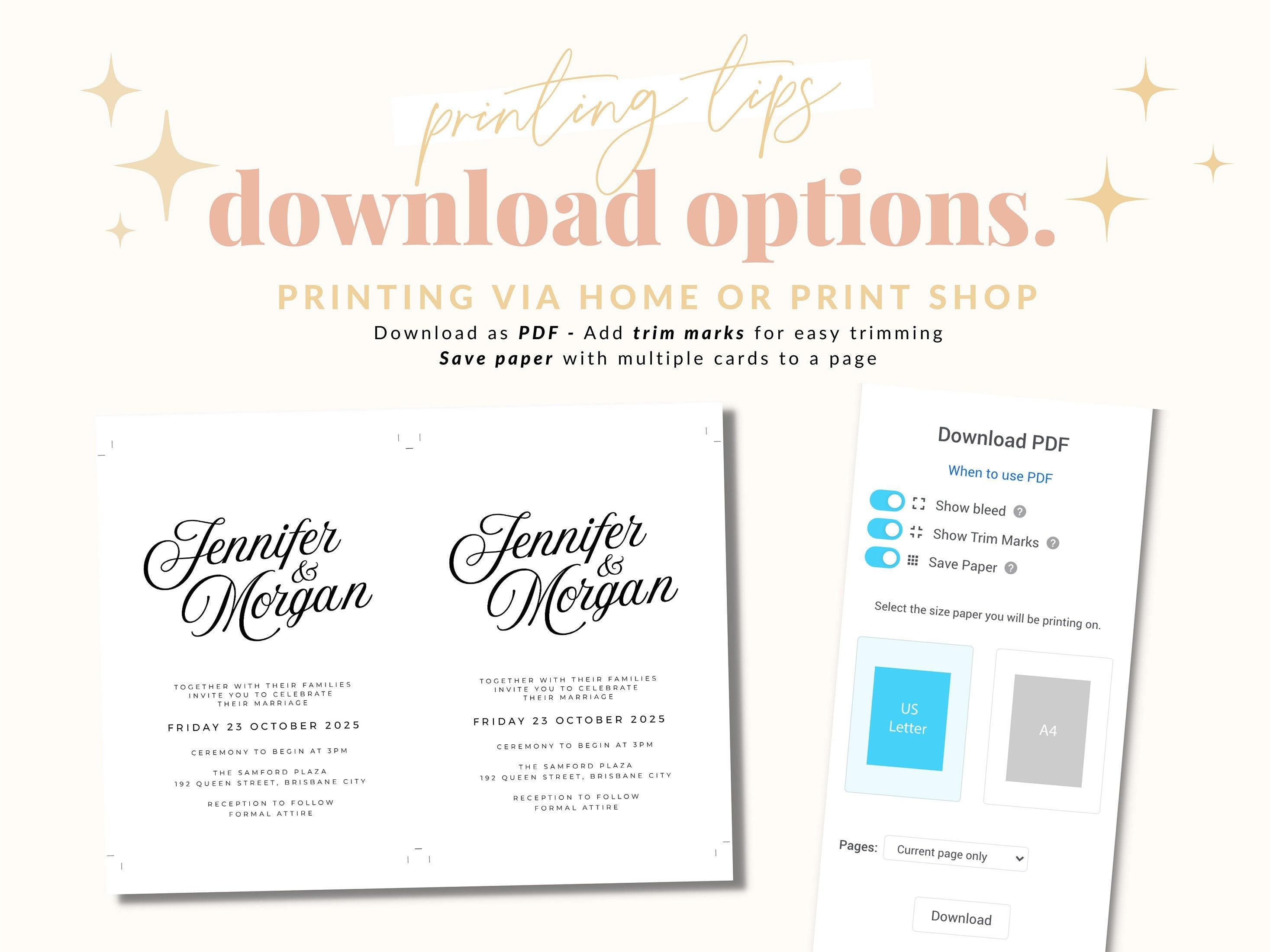 Sofia Modern Wedding Invitation Suite .Wedding Invitation .The Sundae Creative