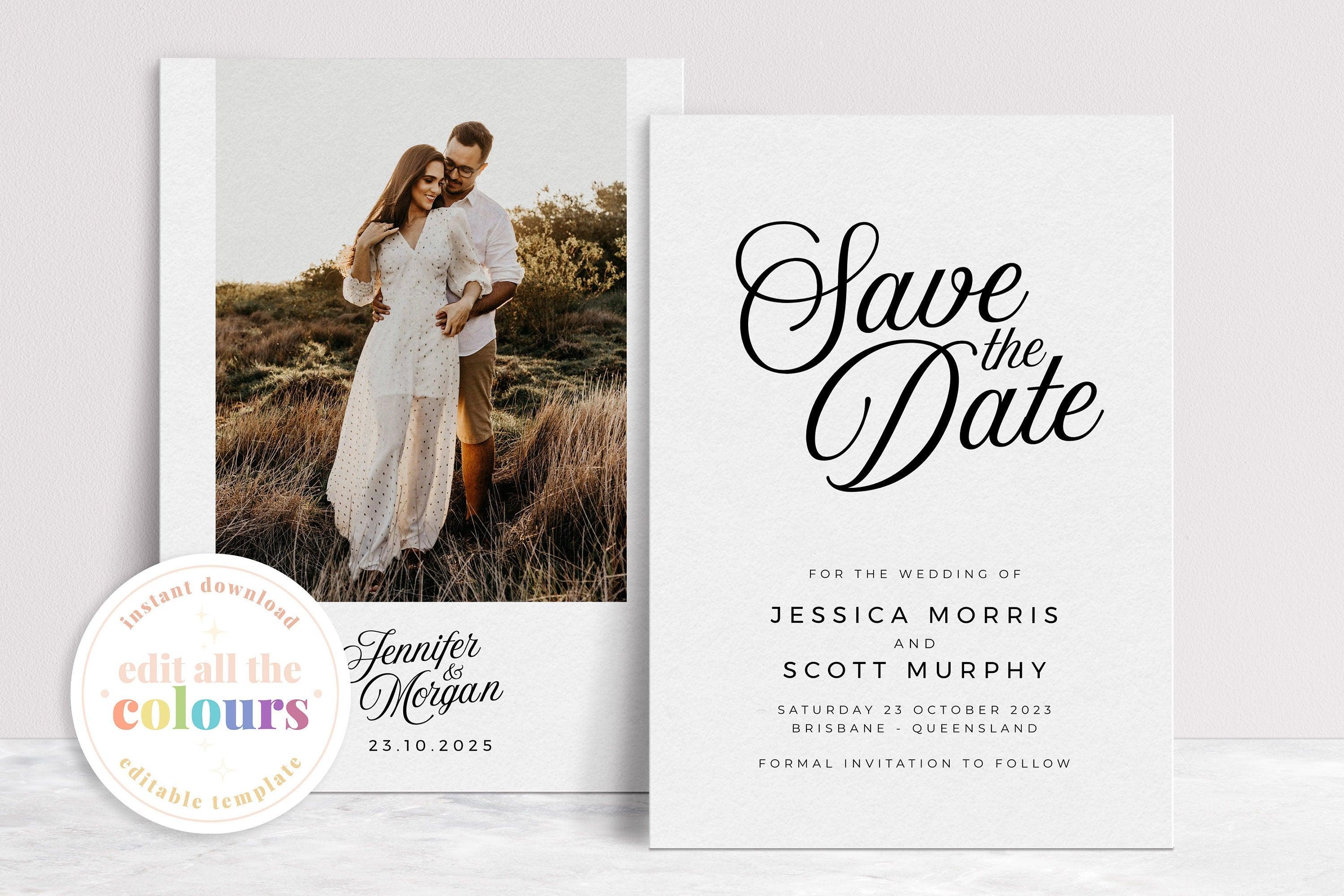 Sofia Photo Wedding Invitation .Wedding Invitation .The Sundae Creative