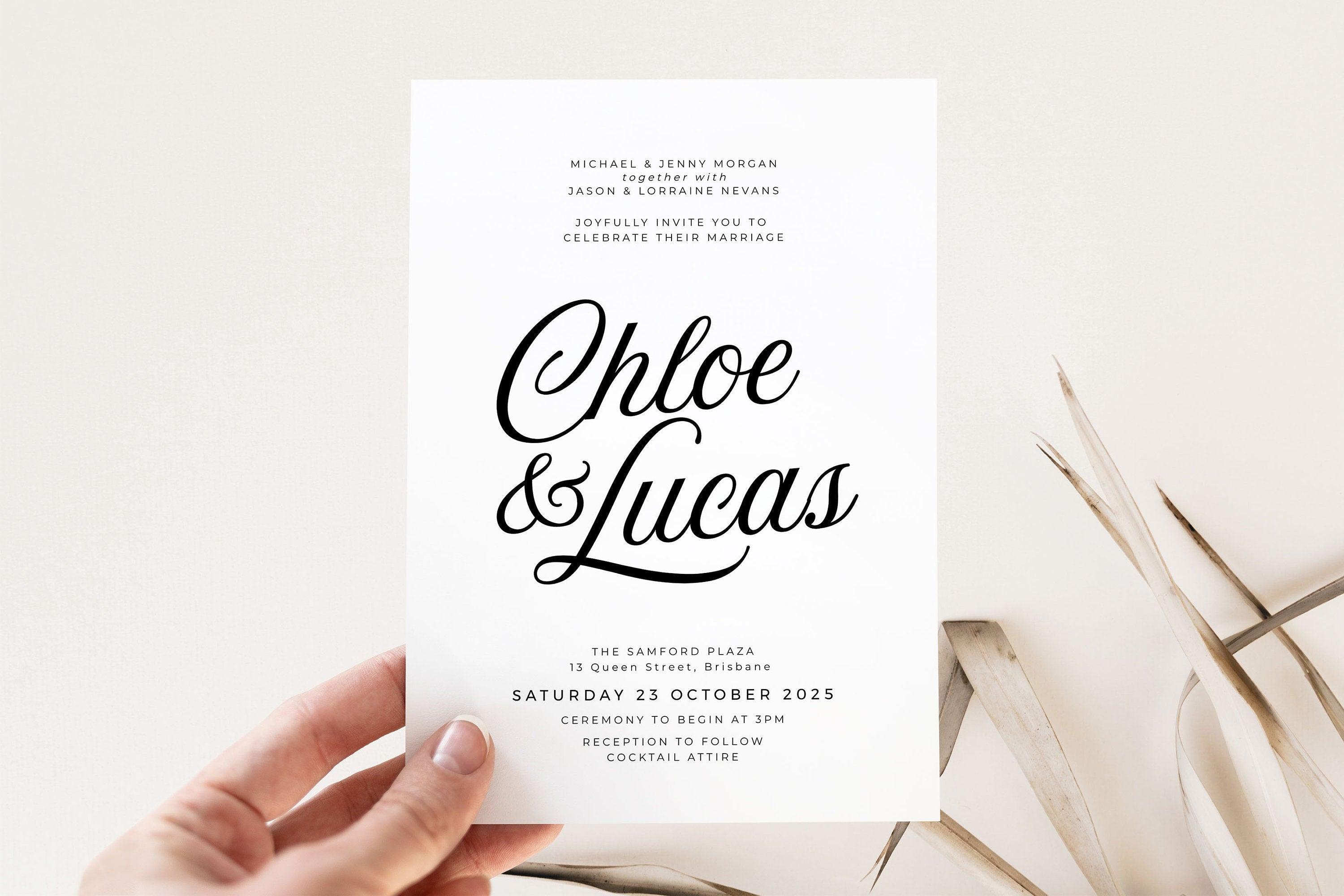Sofia QR Wedding Invitation .Wedding Invitation .The Sundae Creative