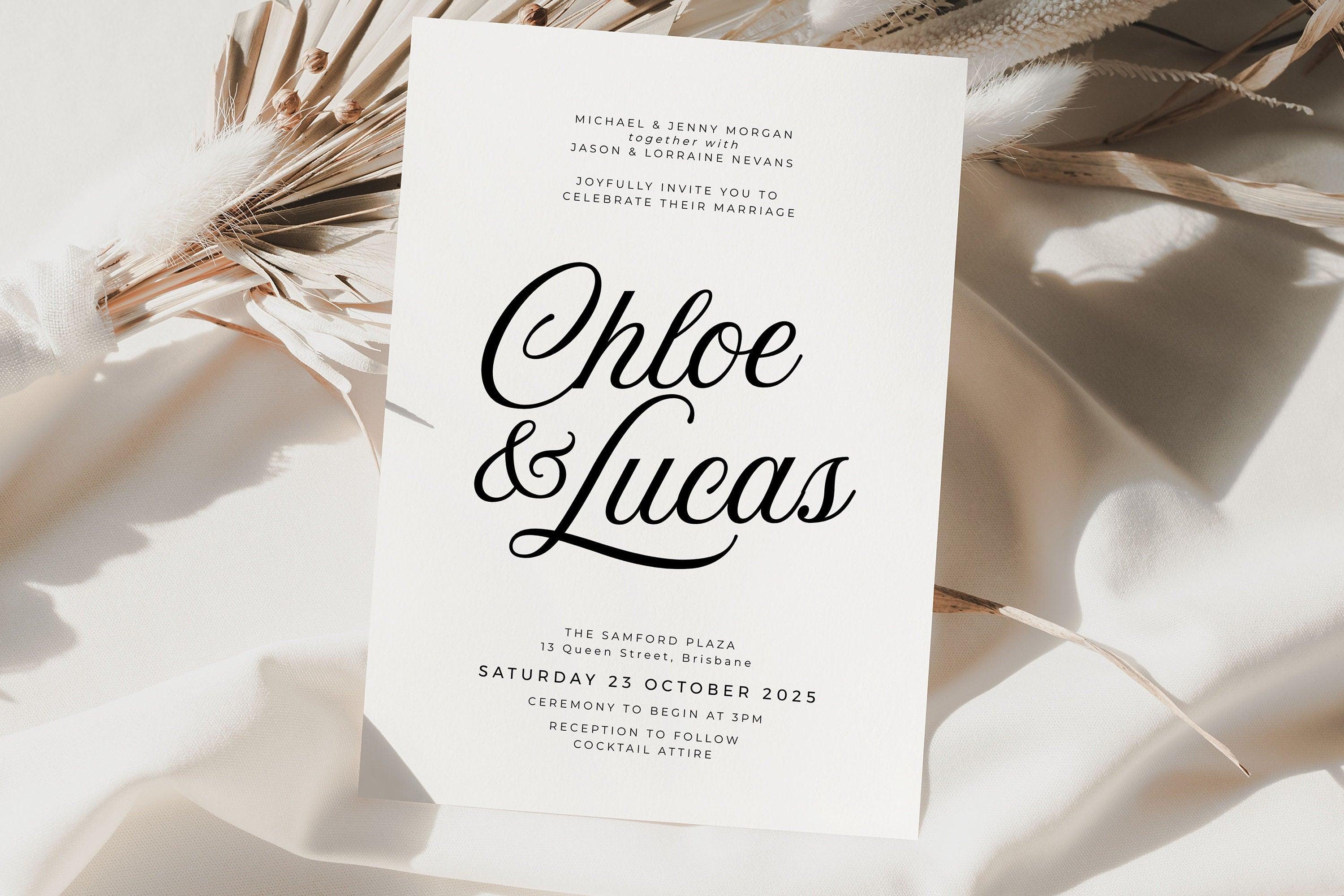 Sofia QR Wedding Invitation .Wedding Invitation .The Sundae Creative