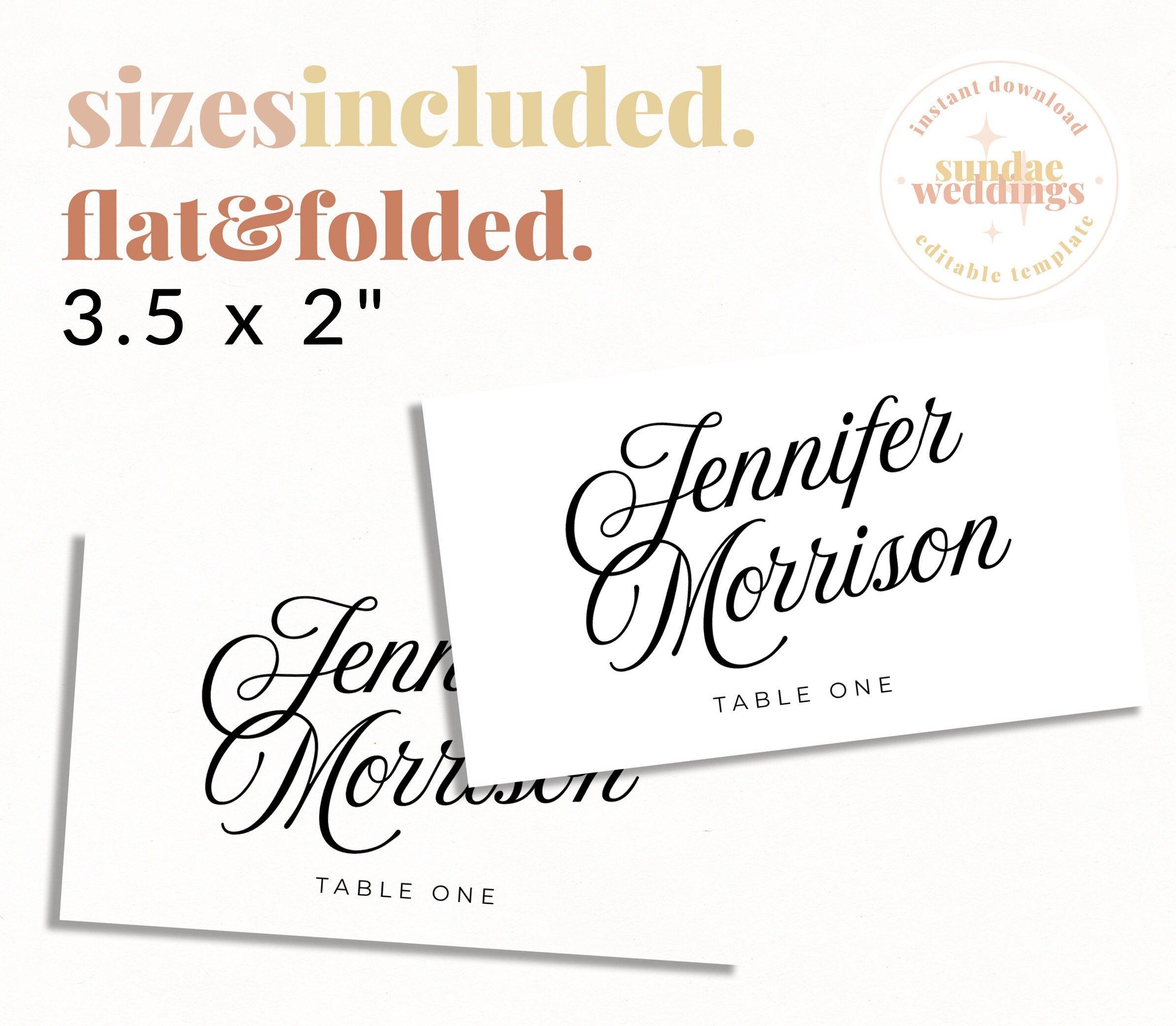 Modern Wedding Place Card Template - Sofia - The Sundae Creative