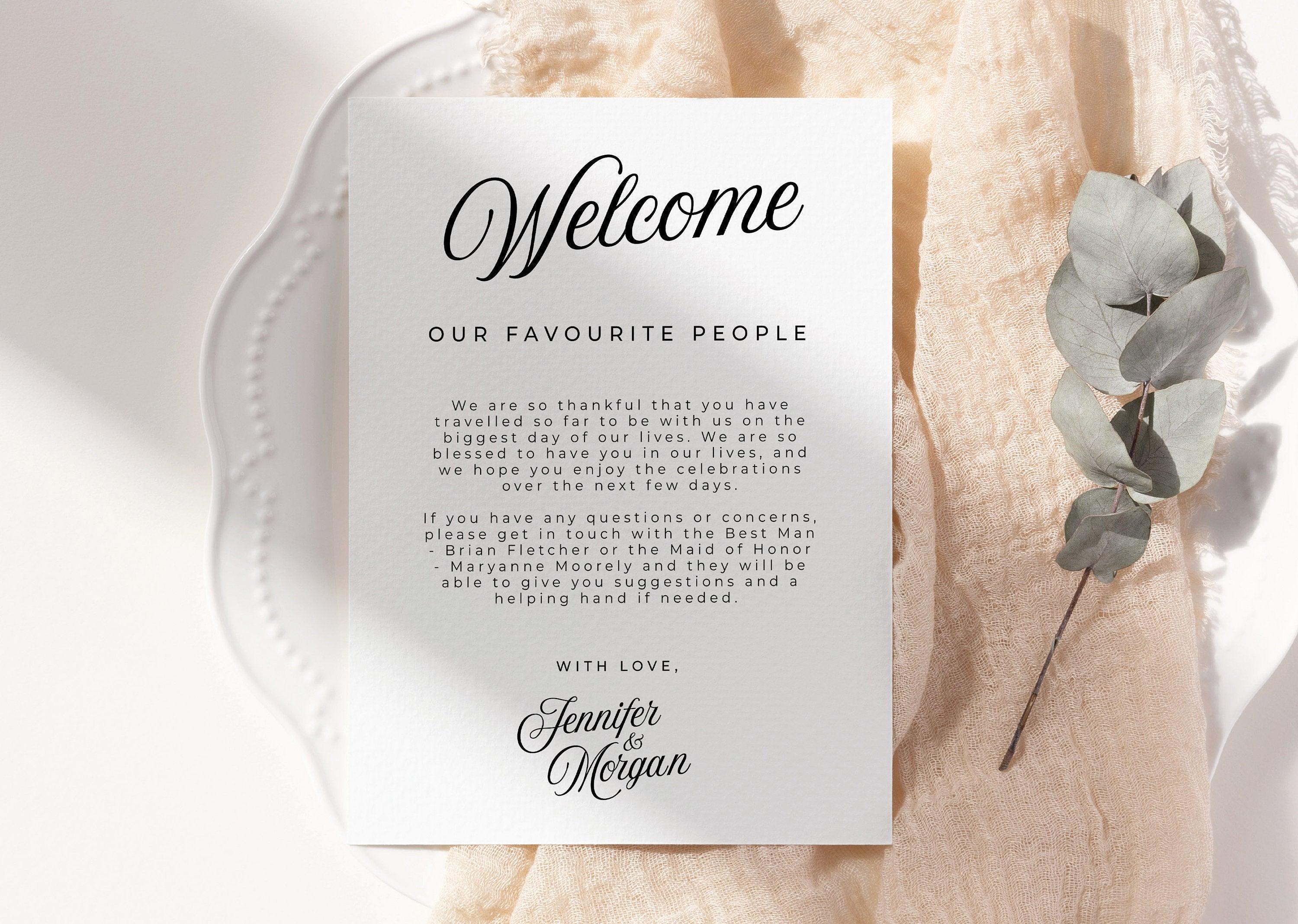 Sofia Modern Wedding Events Card Template - The Sundae Creative