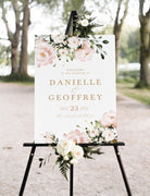 Chloe Floral Wedding Welcome Sign .Wedding Welcome Sign .The Sundae Creative