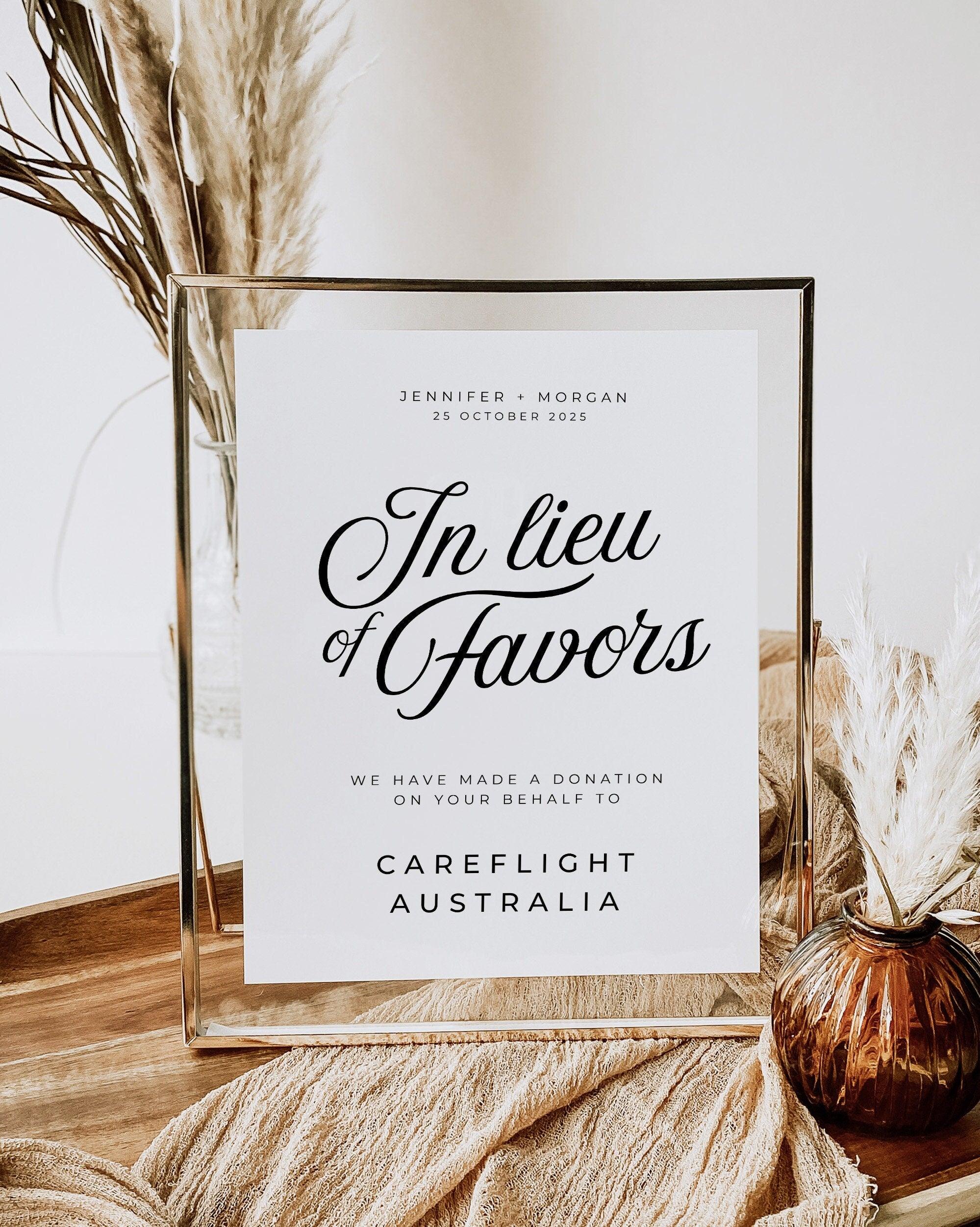 Sofia In Lieu Of Favors Sign - The Sundae Creative