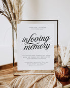 Sofia In Loving Memory Sign Template - The Sundae Creative