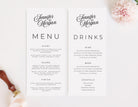 Sofia Wedding Menu Template .Wedding Menu .The Sundae Creative