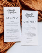 Sofia Wedding Menu Template .Wedding Menu .The Sundae Creative