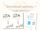 Chloe Floral Wedding Table Numbers Template - The Sundae Creative