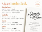 Sofia Modern Wedding Invitation Suite .Wedding Invitation .The Sundae Creative