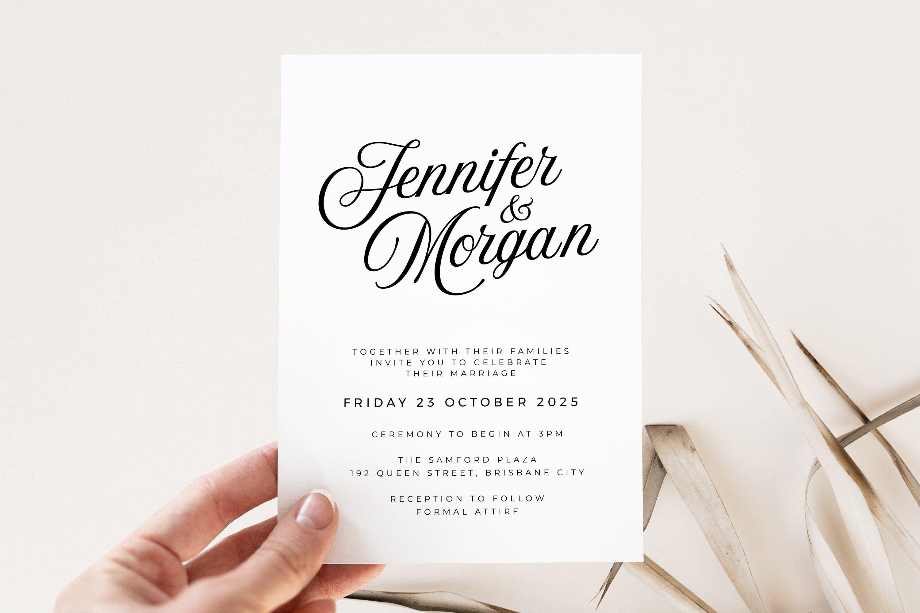 Sofia Wedding Invitation .Wedding Invitation .The Sundae Creative
