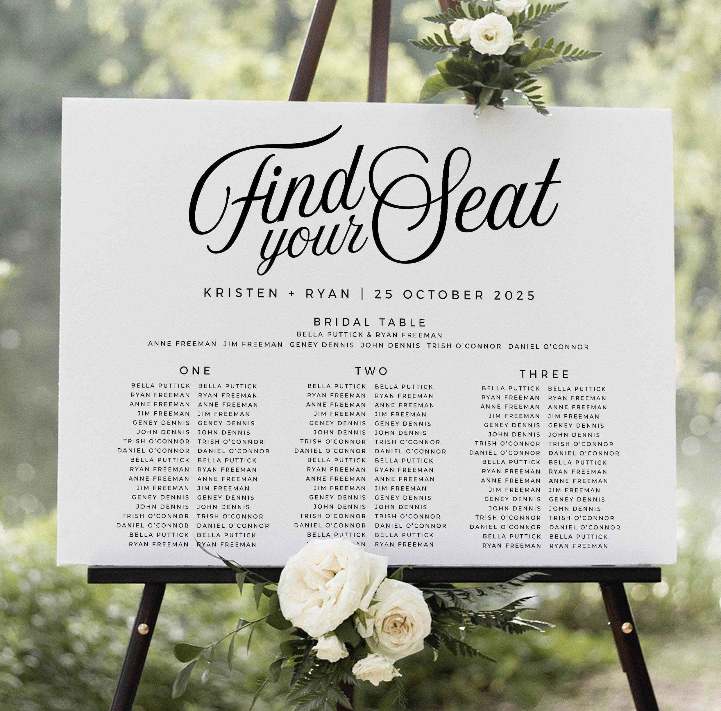 Sofia Wedding Banquet Seating .Wedding Seating Plan .The Sundae Creative