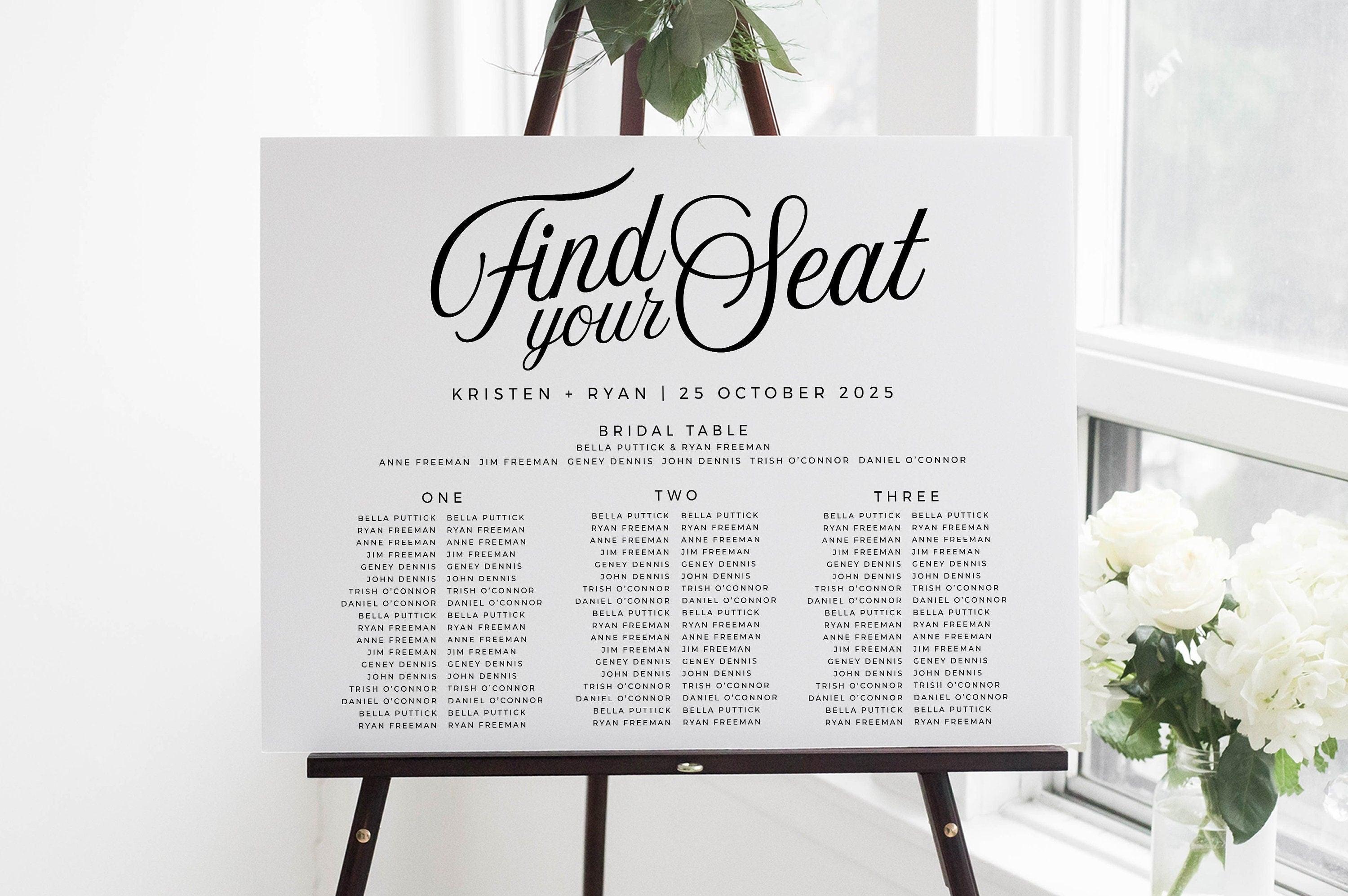 Sofia Wedding Banquet Seating .Wedding Seating Plan .The Sundae Creative