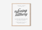 Sofia In Loving Memory Sign Template - The Sundae Creative