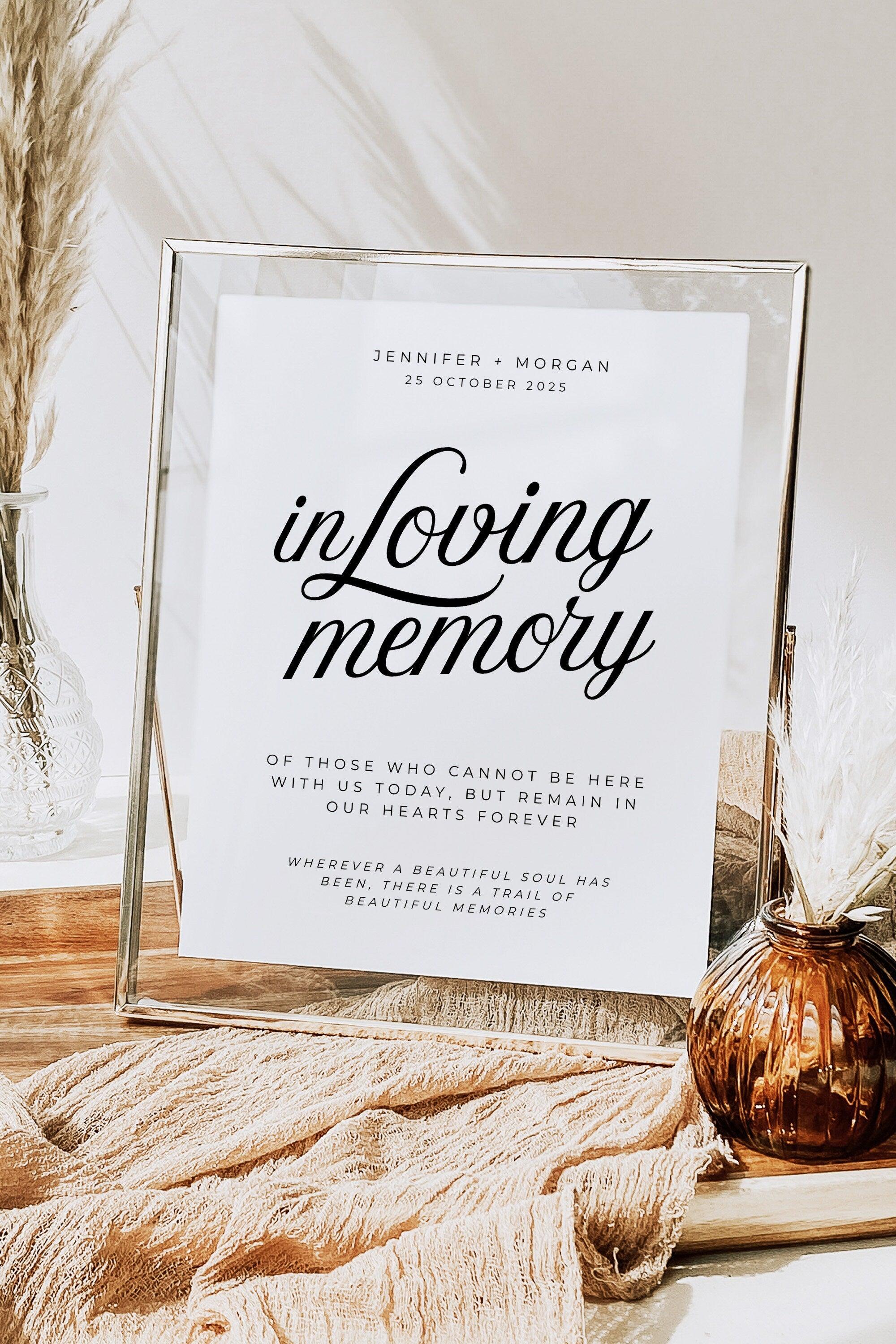 Sofia In Loving Memory Sign Template - The Sundae Creative