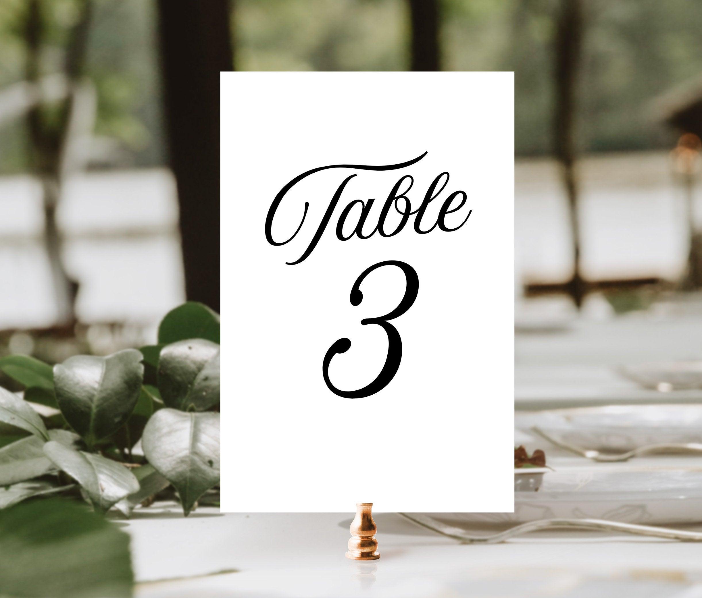 Sofia Modern Table Numbers - The Sundae Creative