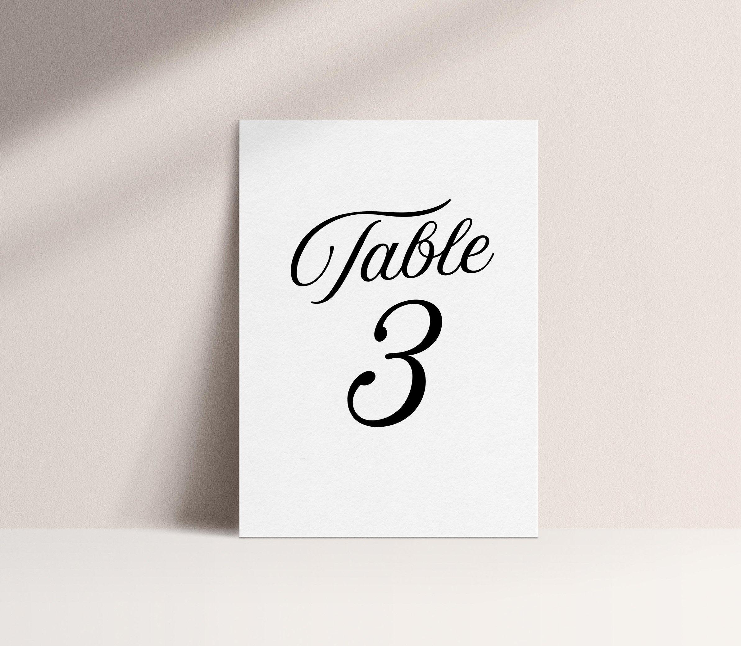 Sofia Modern Table Numbers - The Sundae Creative