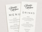 Sofia Wedding Menu Template .Wedding Menu .The Sundae Creative