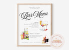 SOFIA Wedding Bar Drinks Sign Template - The Sundae Creative